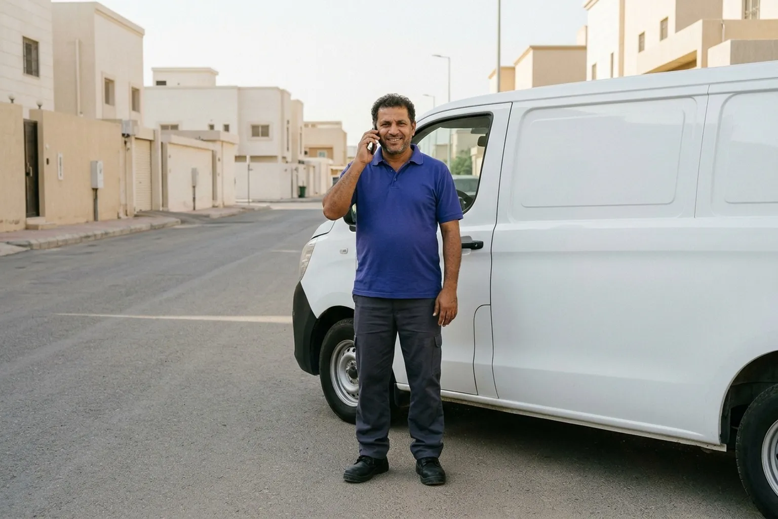 فني شركة تسليك يرد على اتصال عميل