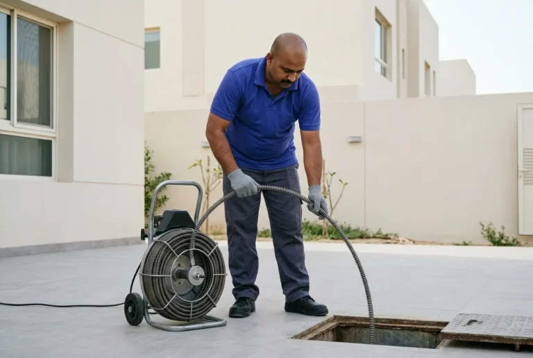 تسليك الخط الرئيسي من غرفة التفتيش
