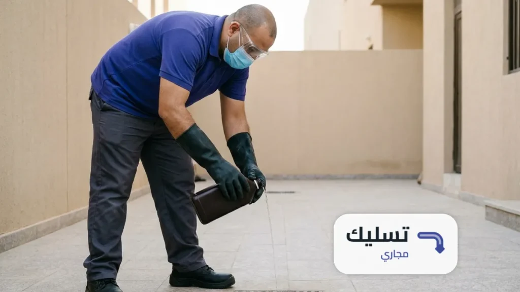 طريقة تسليك المجاري بالاسيد