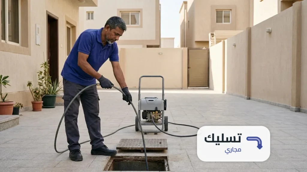 طريقة تسليك المجاري بالضغط