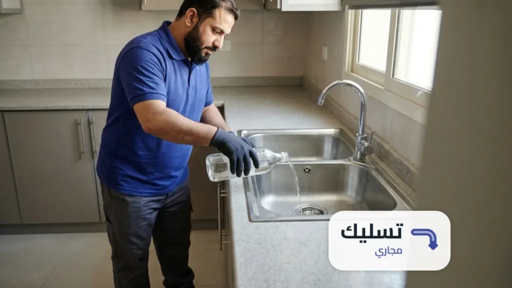 طريقة تسليك المجاري بالخل